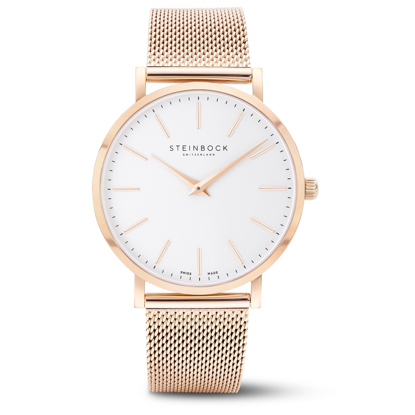 The IBEX | Rose Gold Weiss Edition mit Edelstahl Armband